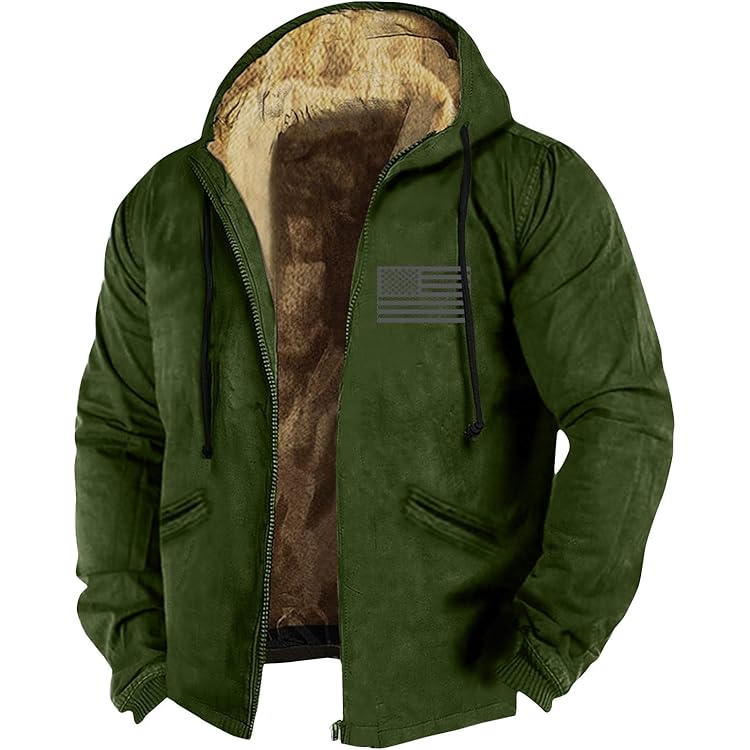 Amazon.com: ZWRXW Mens Winter Coat Warm Thick Fleece Lined Parka